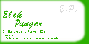 elek punger business card